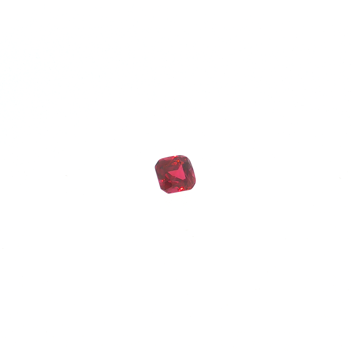 Loose Gemstone — Red Rubellite in Cushion Cut