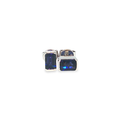 Rectangular Iolite Stud Earrings in 18kt White Gold