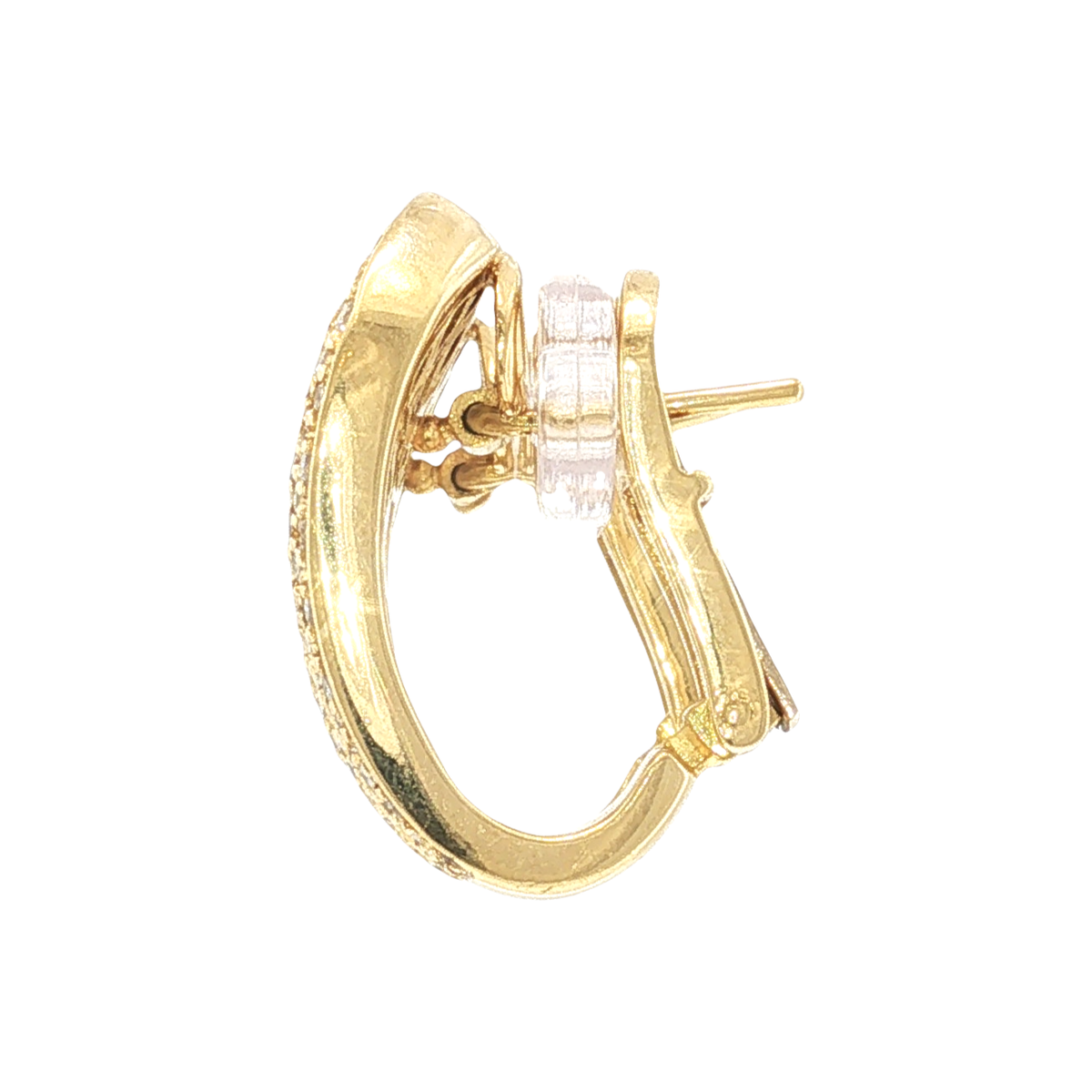 Clip-Ohrringe aus Gelbgold mit Diamanten