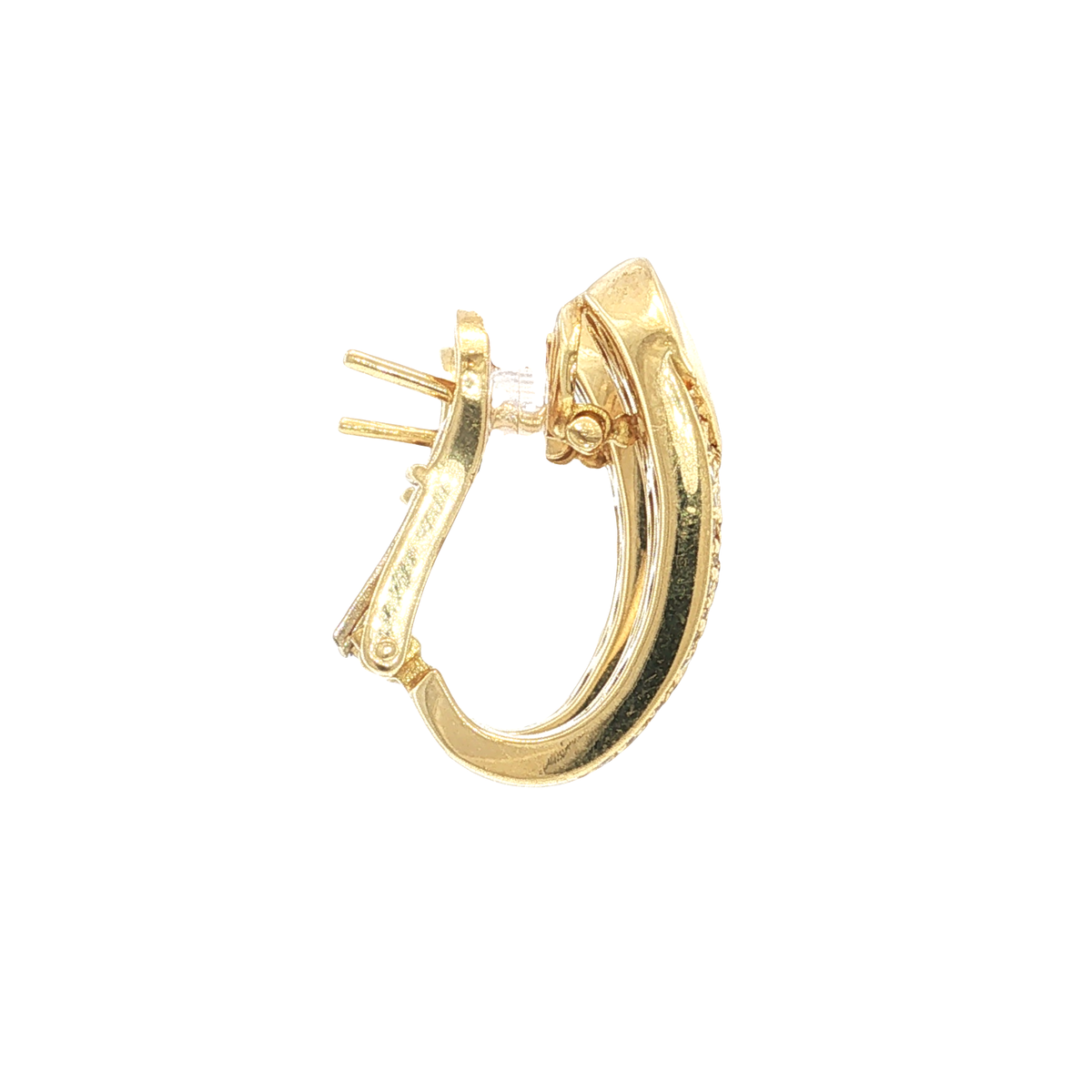 Clip-Ohrringe aus Gelbgold mit Diamanten