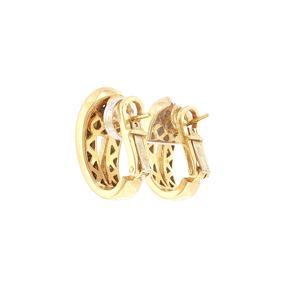 Clip-Ohrringe aus Gelbgold mit Diamanten