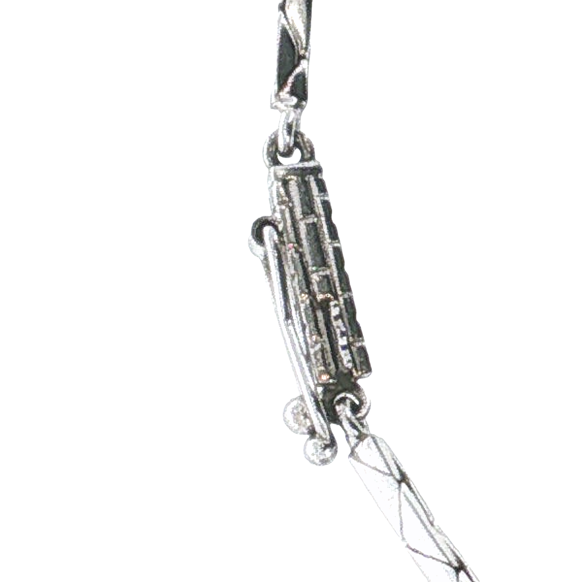 14k White Gold Necklace with Ruby and Diamond Halo