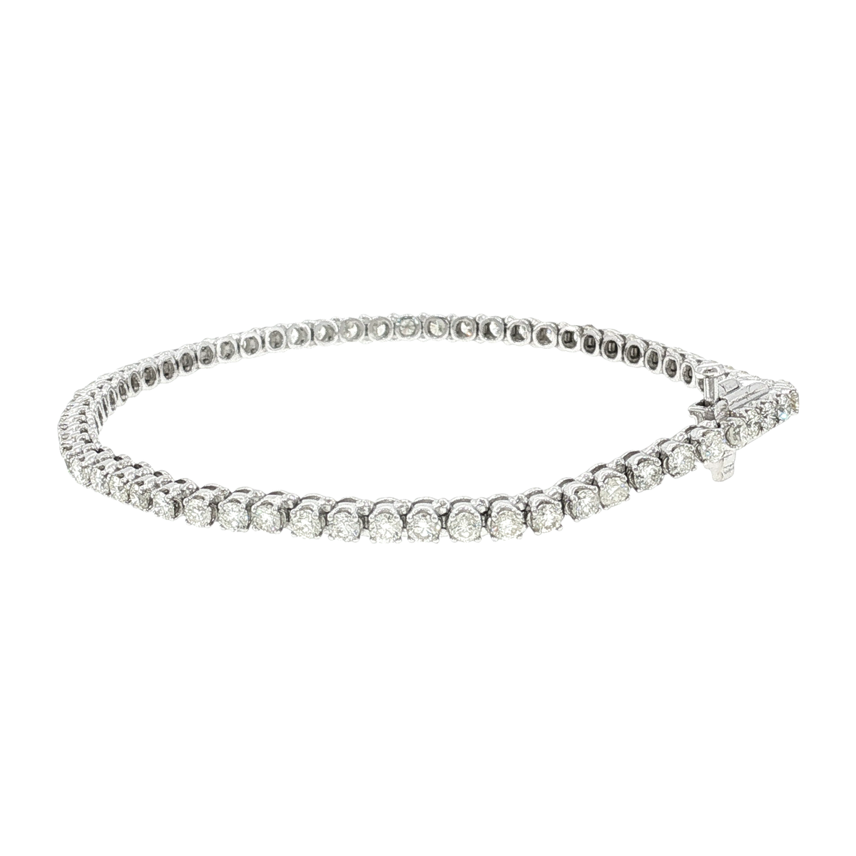 Klassisches Diamant-Tennisarmband aus Weißgold