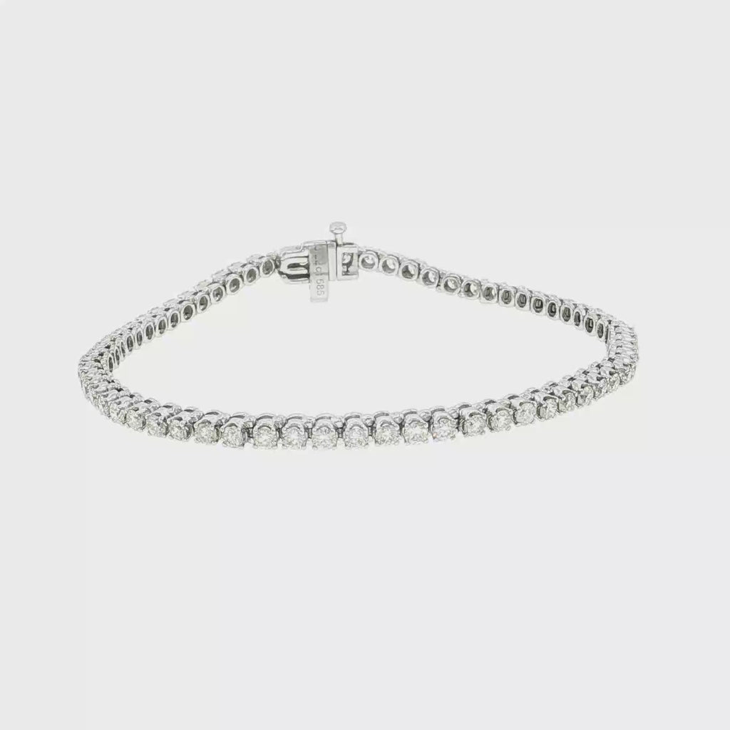 Classic Diamond Tennis Bracelet in White Gold