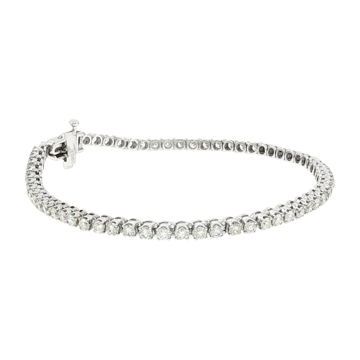 Classic Diamond Tennis Bracelet in White Gold