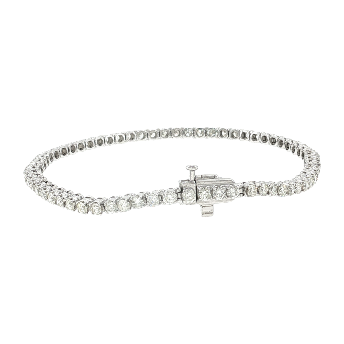 Klassisches Diamant-Tennisarmband aus Weißgold