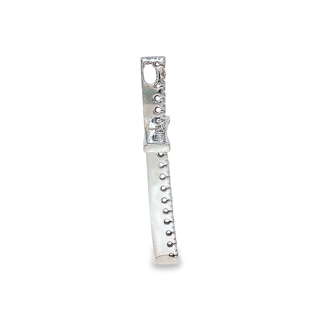 Cross Pendant with Diamonds in White Gold